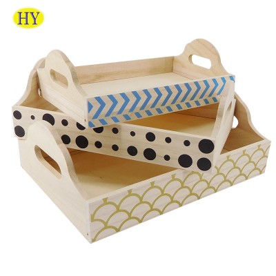 Wholesale Unfinished Wood Serving Tray For Food